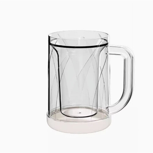 Frozen Beer Mugs Double-Layer16oz Clear Plastic 1