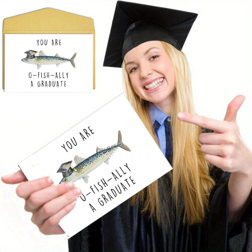 Foldable Graduation Greeting Card with Blessing Message – Compatible with Graduation Party Decorations 1