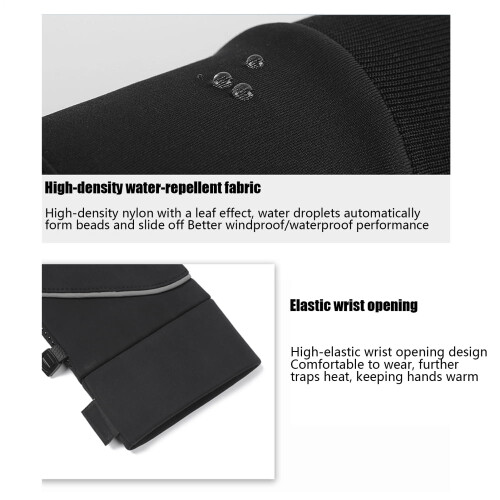 Heated Mittens USB Rechargeable Touchscreen Windproof 2