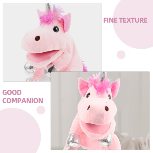 Lifelike Hand Toy Imagination Development Unicorn Puppet 1Set 1