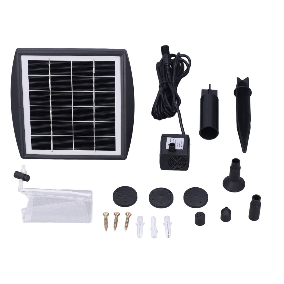 Bird Bath Solar Powered Water Fountain, Diy Solar Water Pump Kit For Garden Pond With Glass Solar Panels, Efficient Brushless Submersible Pump 9014198229618