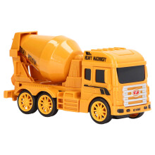 Die-Cast Alloy Friction Toy Truck Realistic Construction Vehicle Bright Lights Rotate Mechanism No Battery Needed Multiple Play Styles Durable ABS