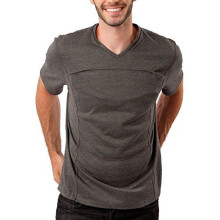 Draagshirt met kangoeroezak voor papa's en mama's, lichtgewicht, ademend, handsfree draagzak met slanke V-hals, ideaal voor het versterken van de
