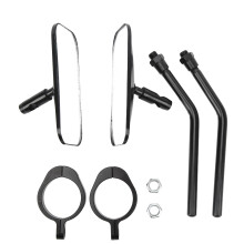 Anti Glare Convex Lenses Motorcycle Mirrors Rear View Side Mirrors Wider Vision Eliminate Blind Spots Adjustable Angle Universal Fit Oversized