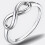 Bague style infini en acier inoxydable (1 pièce) 3
