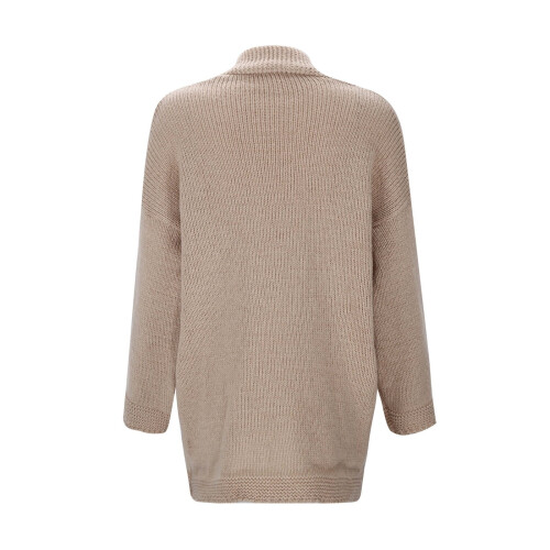 Damen-Strickjacke, leicht, khaki, lang, bequeme Farben, Herbstmode 2
