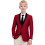 Boys Formal Jacket Solid Red Slim Fit Winter Coat for 6-7 3