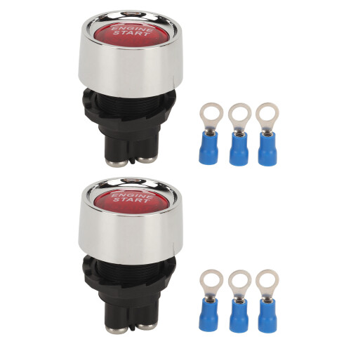 Engine Start Ignition Switch DC12V 50A Red Push Button for Cars RV Boats 2