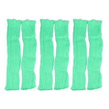 Winter Sports Socks Ribbed Leg Warmers Adjustable Fit Elastic Top Circumference Thigh High Leg Warmers Vertical Stripe Design Knitted Leg Warmers