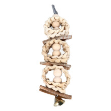 Educational Activity Exercise Supplies Promotes Fun And Exercise Wooden Chewing Climbing Ladder Hanging Toy For Parrots Safe For Birds Bird Swing Toy