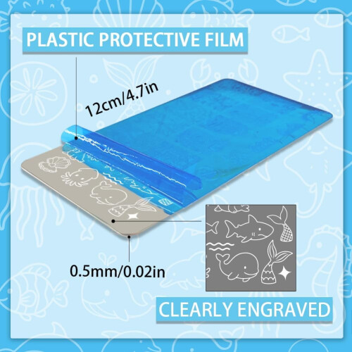 3 τεμάχια κιτ πλάκας σφράγισης νυχιών για καλοκαίρι στον ωκεανό, πρότυπα τέχνης 1