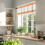 Κουρτινόξυλο Farmhouse Orange Stripe 54x18in, Θήκη για Ράβδο, Φιλτράρισμα Φωτός – Συμβατό με 3