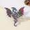 Dragebroche i legering, galvaniseret, 6,2x6 cm 4