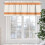 Κουρτινόξυλο Farmhouse Orange Stripe 42x12in, Θήκη για Ράβδο, Φιλτράρισμα Φωτός – Συμβατό με 5