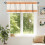 Κουρτινόξυλο Farmhouse Orange Stripe 54x18in, Θήκη για Ράβδο, Φιλτράρισμα Φωτός – Συμβατό με 6