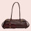 Γυναικεία τσάντα χειρός/ώμου ρετρό από δέρμα PU, διακοσμητική τσάντα (μπορντό) 8