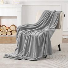 (Silver, Super King) Imperial Rooms Fleece Blanket – Ultra-Soft, Warm & Lightweight – Perfect for Bed, Sofa & Travel