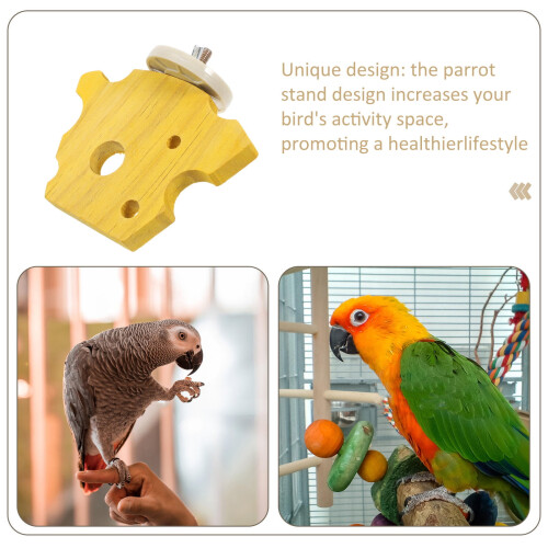 Cockatiel Bird Perch Natural Wood Exercise Platform 1 Pack 2