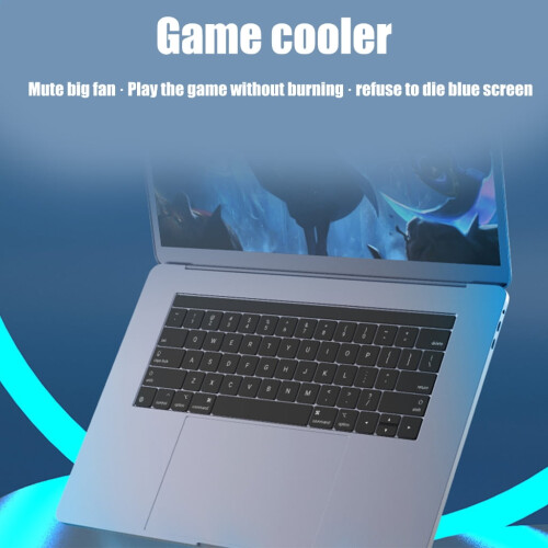 Base de resfriamento para notebook com 2 portas USB para notebooks de 11 a 18 polegadas, suporte estável com ventilador para jogos, ajustável e com 2