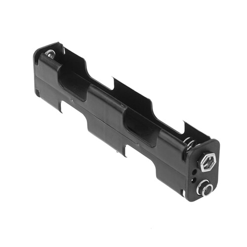 Battery Holder 4x AA Long Back for Case 6V Layers Double-sided Box 9V Button Plastic Storage Container 1