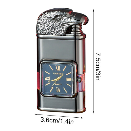 Vintage-style watch bezel windproof butane lighter dual 1