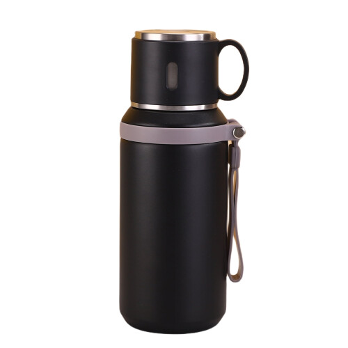 Φιάλη κενού αέρος 600ML, θερμός από ανοξείδωτο ατσάλι με καπάκι – Φορητό διπλού 2