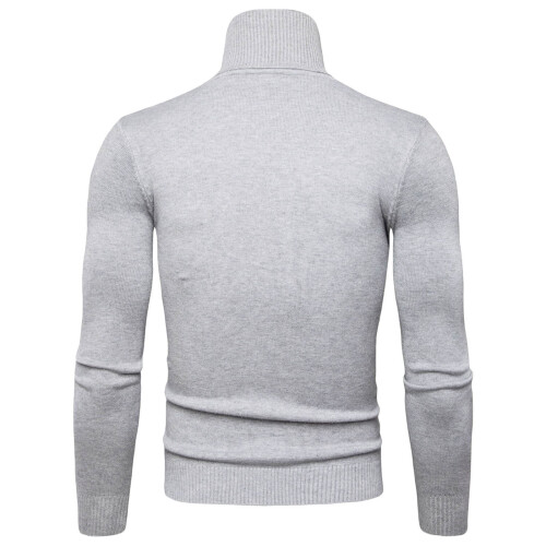 Herren-Rollkragenpullover, Baselayer, Slim Fit, Unifarben, Langarm, Strickwaren, Herbst/Winter, Weiche Pullover 2