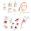 Cat toy stocking-shaped plush set with mouse and wand 4