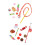Cat toy stocking-shaped plush set with mouse and wand 6