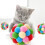 Cat toy stocking-shaped plush set with mouse and wand 7