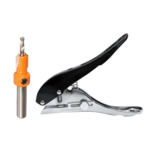 Punching Pliers Countersink Drill Bit Handheld Hole Punch for Greeting Cards 8mm 2