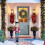 Artificial Christmas Wreath 22 inch with pine cones red 2