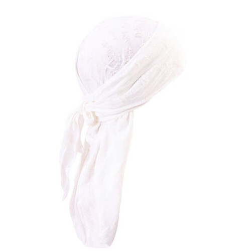 Durag masculino de seda – Cauda longa ajustável, pacote com 3 unidades 1