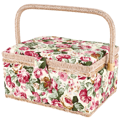 New Arrivals Extra Large Sewing Basket,for Needles, Thread, Tape Measure 1