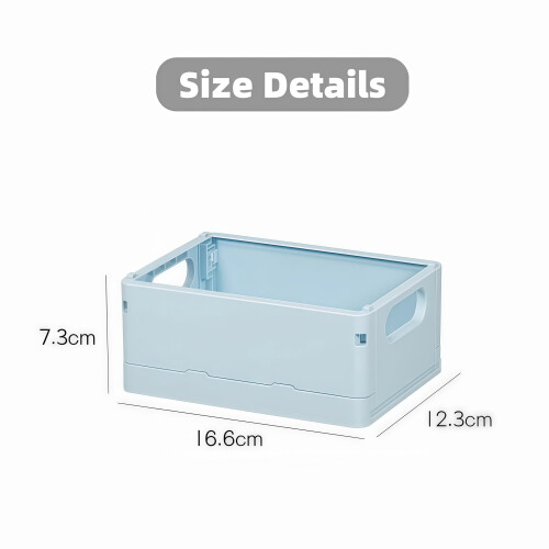 4PCS Foldable Storage Baskets, Transparent Frosted Plastic Desktop Organizers 1