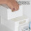 4PCS Foldable Storage Baskets, Transparent Frosted Plastic Desktop Organizers 4