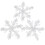 Christmas Snowflake String Ornaments White Set 12 pcs 3