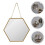 Hanging Bathroom Mirror Wall Mounted Makeup Mirror Assorted Color Metal 1Pack 5