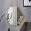 Hanging Bathroom Mirror Wall Mounted Makeup Mirror Assorted Color Metal 1Pack 7
