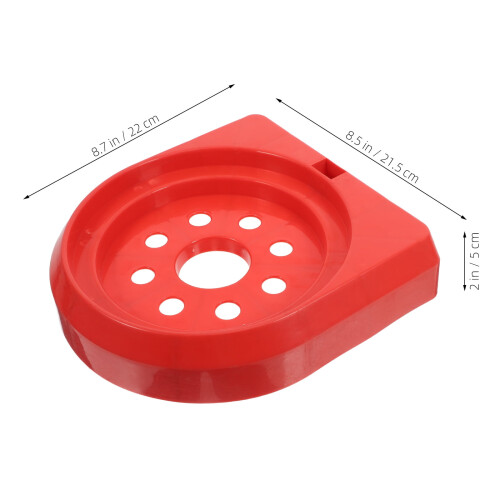 Minkissy Fire Extinguisher Holder Stand Red Plastic Organizer for Secure and Stable Home Storage 1