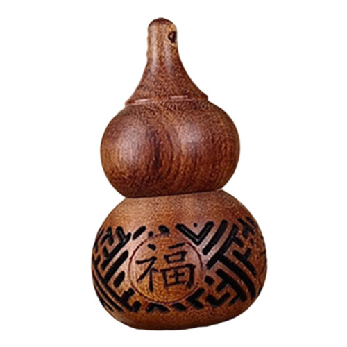 Handgeschnitzter Anhänger in Form einer Holzkürbisfigur 1