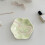 Ceramic trinket tray flower shape light green 7