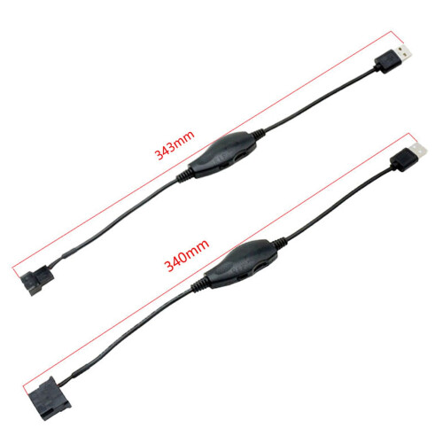 Καλώδιο προσαρμογέα ανεμιστήρα USB σε 4 ακίδες, 5V σε 12V, με διακόπτες. Καλώδιο 2