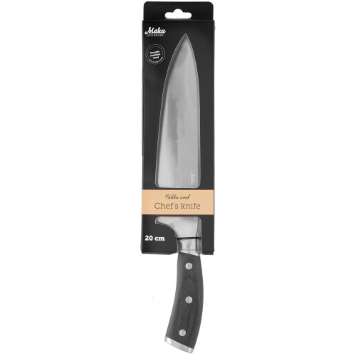 Coltello da Chef, Manico in Legno Pakka da 20 cm 2