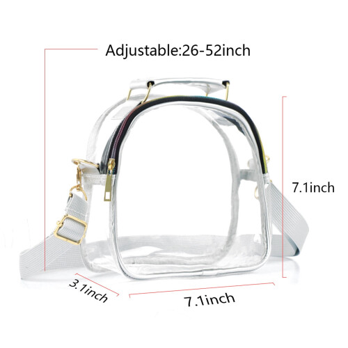 Σακίδιο πλάτης Crossbody Sling, Νέα Γυναικεία Διαφανής Τσάντα Cross-body TPU Άοσμη Τσάντα 2