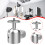 Minikulehodekulehode360 graders roterende svingbar universalbaseadapterstativ 7