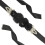 Sort satin blomster bryllupsbælte 270 cm 5