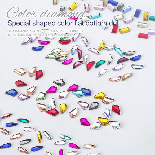 Nail Art Rhinestones Charms Decor Colored Irregular 50pcs 1