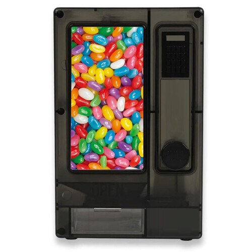 Manual Candy Dispenser Machine, Tabletop Vending Machine for Candy Snacks, Pull Handle Candy Vendor in Black Color 1