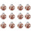 12pcs Brown Plastic Macaron Christmas Ball Ornaments 3